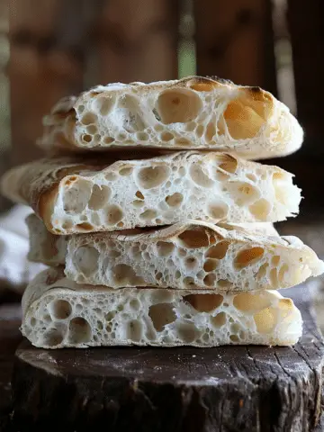 Traditional Italian Ciabatta Bread