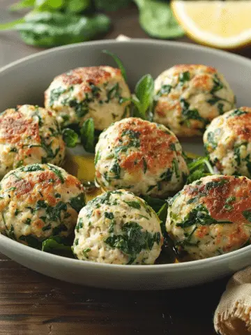 Turkey, Spinach & Cheese Meatballs