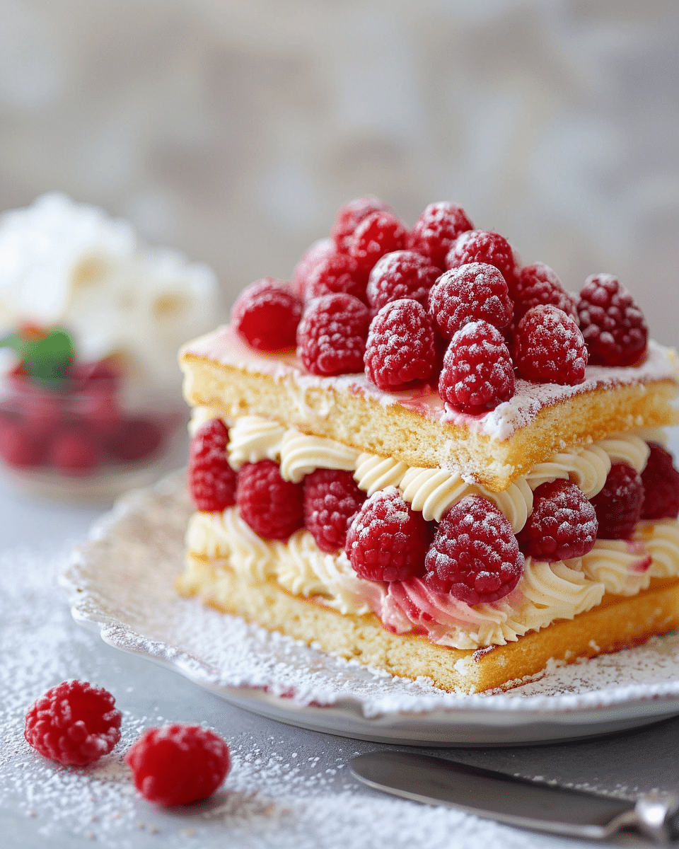 Charlotte aux Framboises, Chantilly Mascarpone, Citron Vert et Vanille
