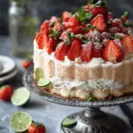 Strawberry, Lime & Mint Charlotte