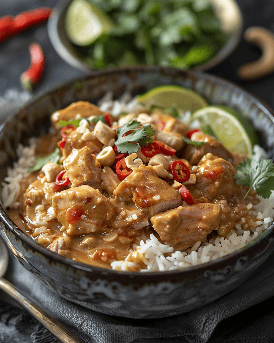 Chili Peanut Coconut Chicken