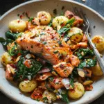 Salmon and Gnocchi Hash